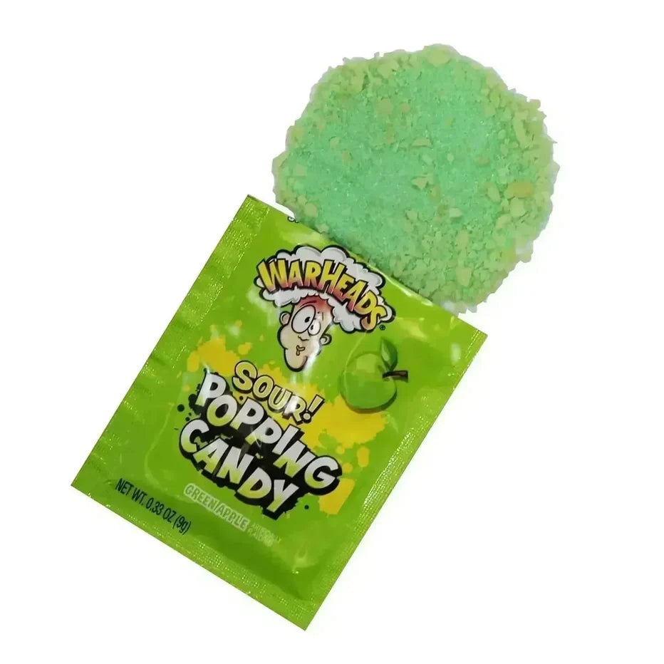 Warheads Sour Popping Candy Green Apple