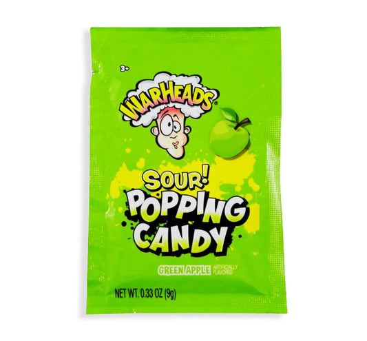 Warheads Sour Popping Candy Green Apple